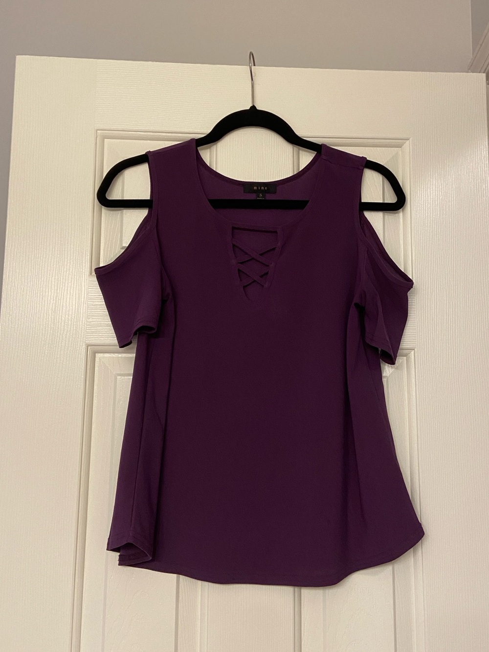 Purple Cold Shoulder Top